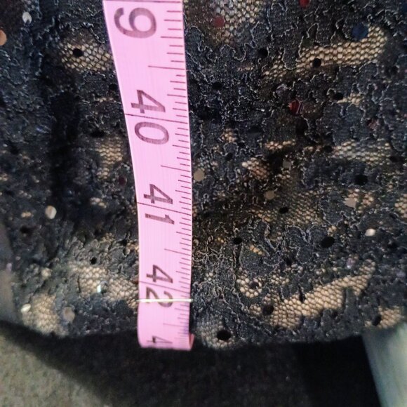 NWT: R & M Richards Sze 18W Black Sequin Lace Cocktail Formal Dress - Picture 7 of 7